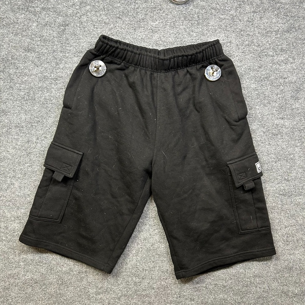 Pro Club Sweat Shorts Mens Large Black Good High Rise Cargo Fleece Streetwear